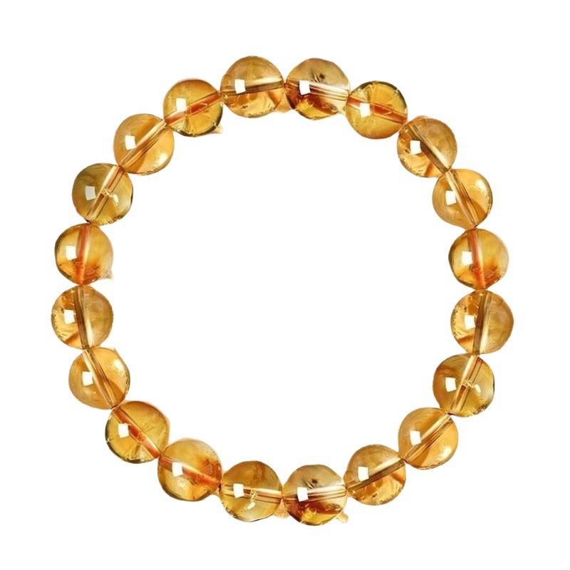 Natural7A Citrine bracelet, pyramid yellow crystal bracelet, single-loop treasure bowl, multi-layered mountain design, women's style