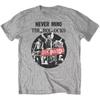 2025SEX PISTOLS Oversize T-shirt American Punk Sex Pistols Red Short Sleeve T-shirt Vintage Loose Crew Neck Short Sleeve T-shirt