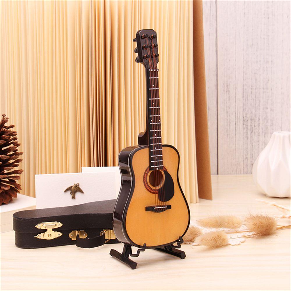 Dolls House Miniature Guitar Desk Decor Guitar Scale Model Acoustic Guitar Toys Guitar Ornaments