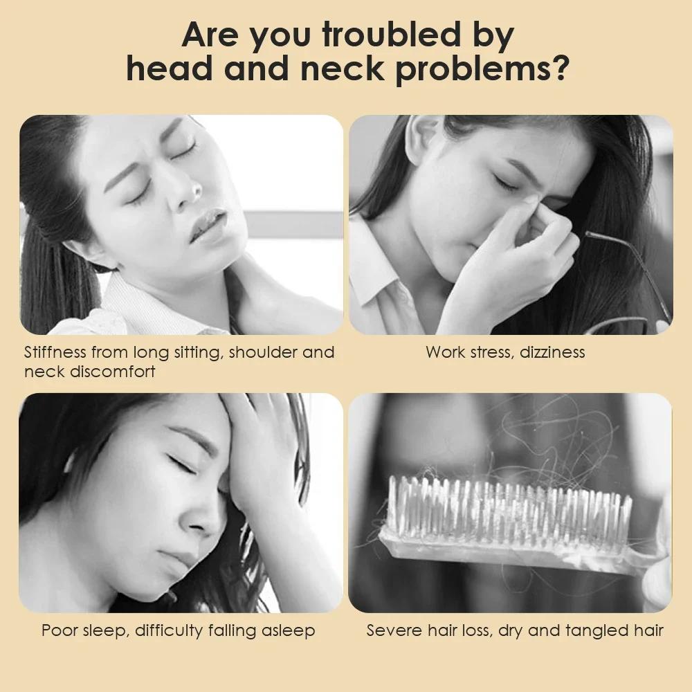 Натуральный аромат Массажная расческа Шесть когтей Массаж акупунктурных точек Скребок Инструмент для скребка для подтяжки шеи Массажер для лица