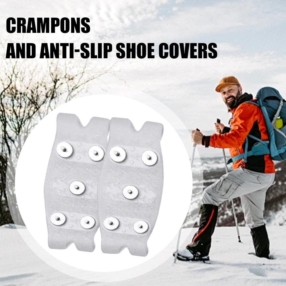 Кошки для скалолазания 5 шипов Ice Gripper Spike противоскользящие устойчивые к ходьбе зимние ботинки Wear B2P7