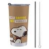 Snoopy Tumbler Mug Coffee Cup Convenience Store Cup Cold Insulation Water Bottle Direct Drinking Stainless Steel with Lid Portable Straw Character