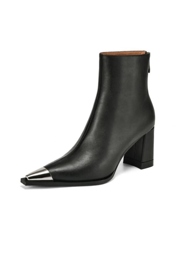 Sexy Pointed Toe Ankle Women Boots Brand Luxury High Heels Shoes 2025 New Winter Leather Goth Gladiator Pumps Chelsea Botines