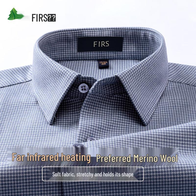 Мужская термофутболка с длинным рукавом FIRS, смесовая шерсть, начес