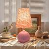 Vintage Floral Ceramic Night Light: Minimalist Bedroom Table Lamp Atmosphere Decor.
