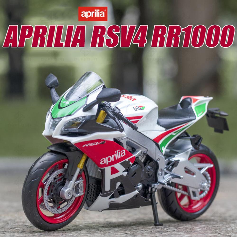 1/12 сплава, литья под давлением Aprilia RSV4 RR1000, модель игрушечного автомобиля для мотоцикла, автобайк, амортизатор, внедорожный автоцикл, игрушки, подарочная коллекция