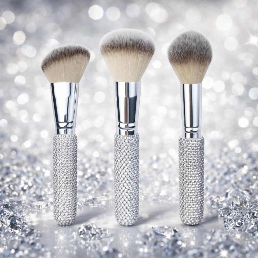 Soft Bristles Blush Brush Diamond Embedded Multi-Functional Brush  Various Makeup Looks
