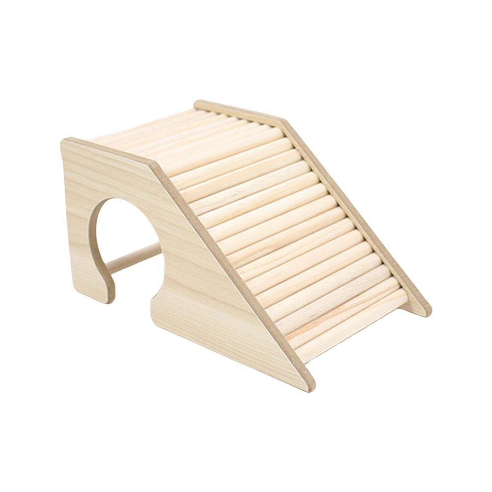 with Hiding Hole Hamster House Smooth Hamster Wooden Bridge for Guinea Pigs Rats Small Animals