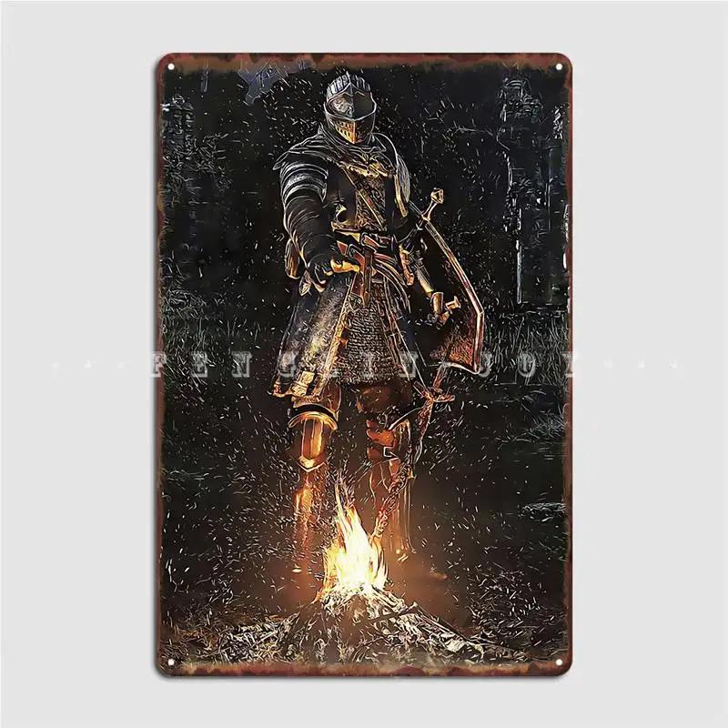 Dark Souls Metal Plaque Poster Club Bar Wall Cave Retro Garage Decoration Tin Sign Posters