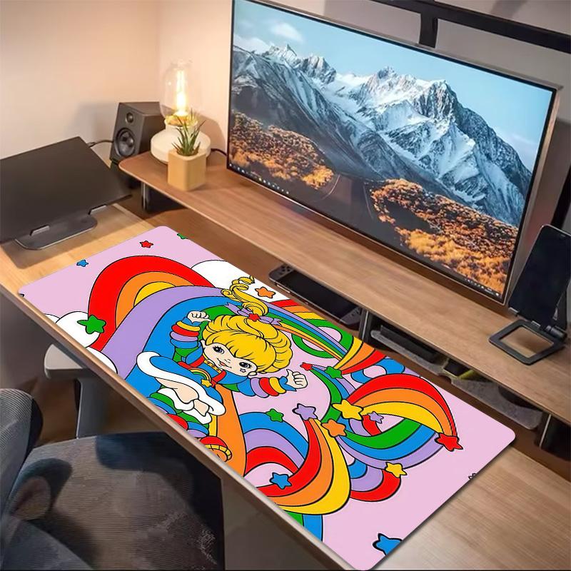 Rainbow Brite2 Print Cushion Non-slip Laptop Tablet Big Mousepad XXL Mat Mini PC Playmat With Lock edge