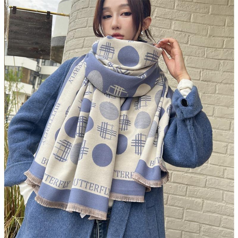 Scarf Women's Winter New Imitation Cashmere Versatile Air Conditioner Shawl Women's High-end Sense Outer Warm Scarf