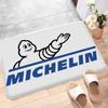 Коврик для ванной M-Michelins с логотипом, противоскользящий, впитывающий воду, длинный полосатый коврик-подушка, коврик для спальни, коврик для декора отеля