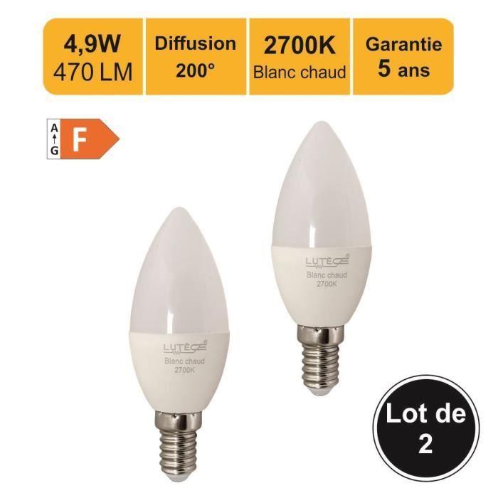Ampoule LED E14 - Noname - 6W - 470Lm - 2700K - Garantie 5 ans