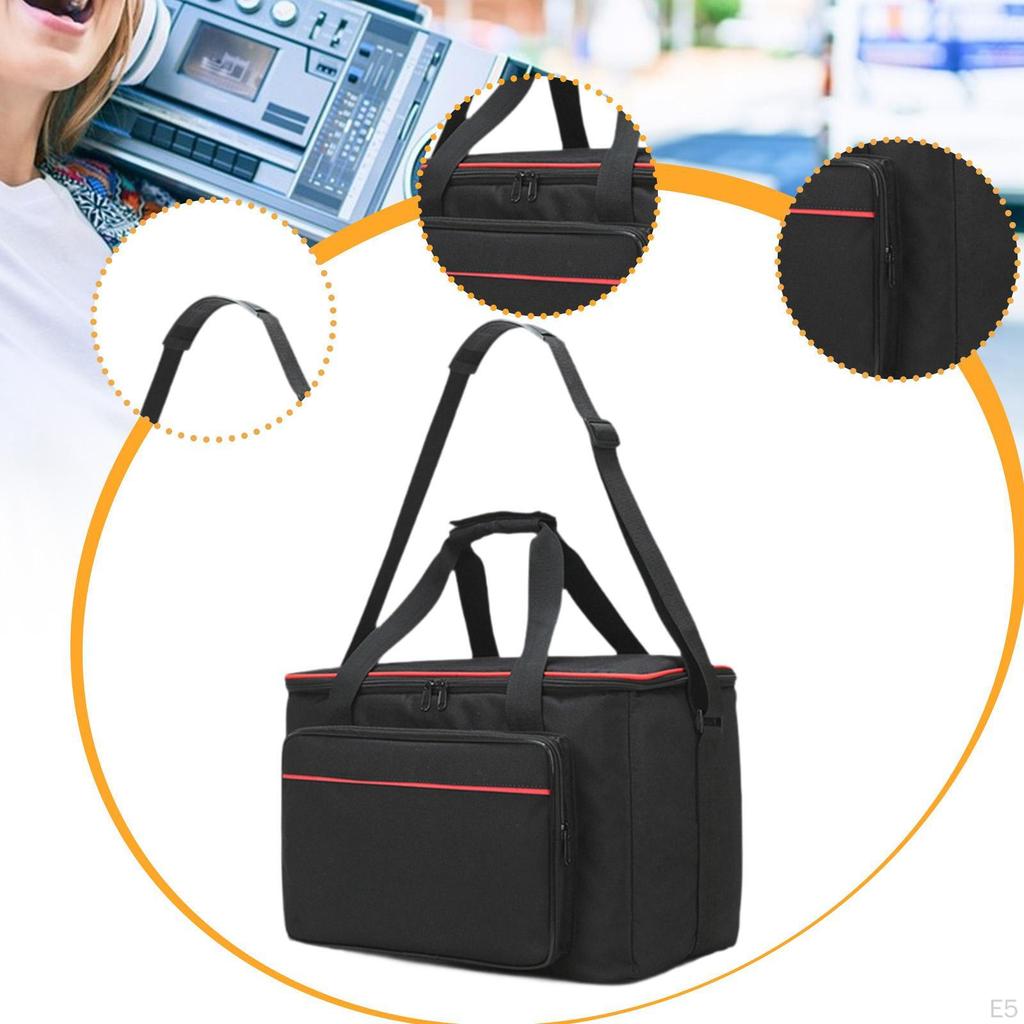 Speaker Bag Carrying Case Portable Extra Storage Pocket Shoulder Travel for