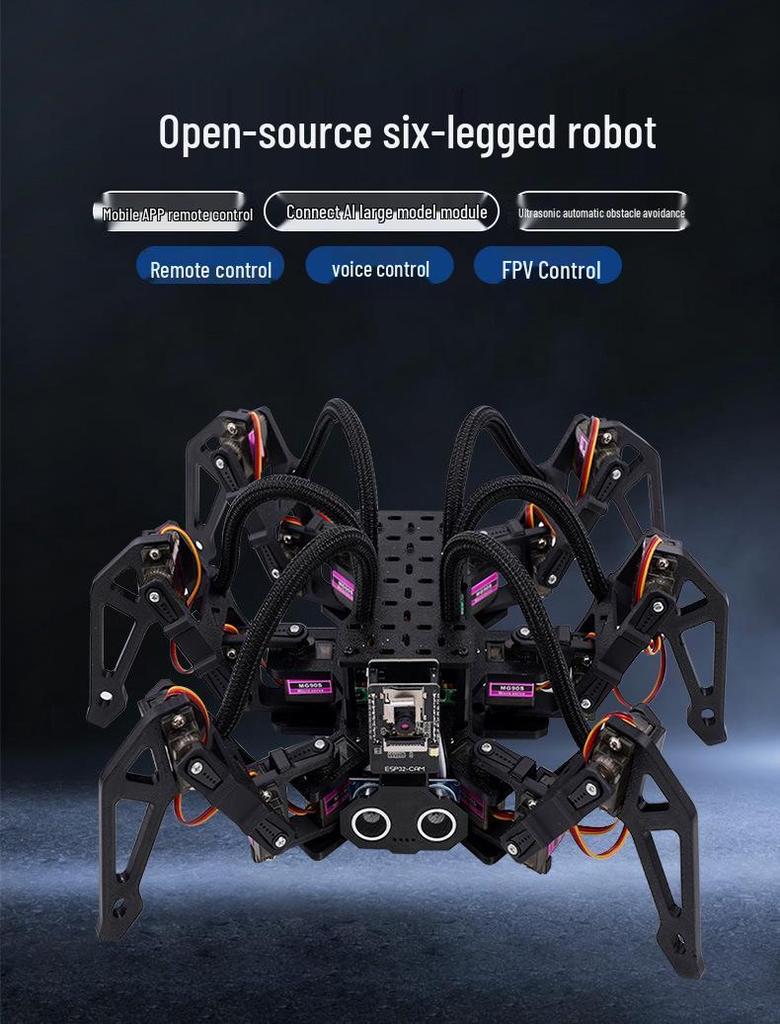 Робот-паук ESP32 Bionic с умным голосом и обходом препятствий
