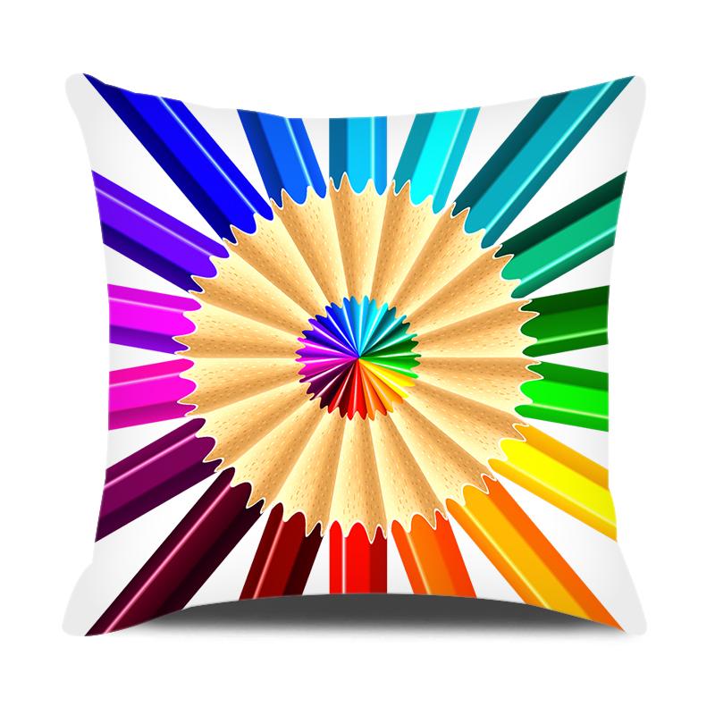 Наволочка в клетку с геометрическим полосатым принтом, красочная наволочка для дома, дивана, украшения автомобиля, чехол для подушки из персиковой кожи