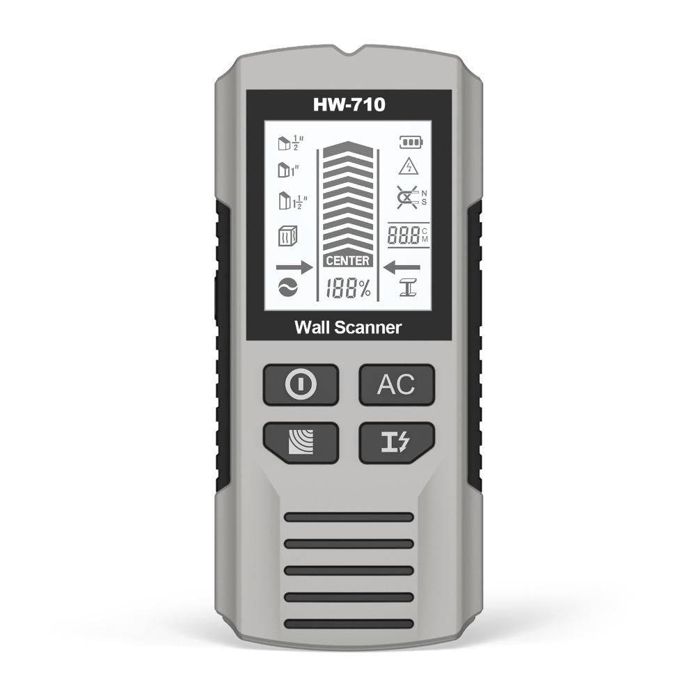 6-в-1 Детектор шпилек Точно определяет провода переменного тока Глубиномер Обнаружение деревянных шпилек