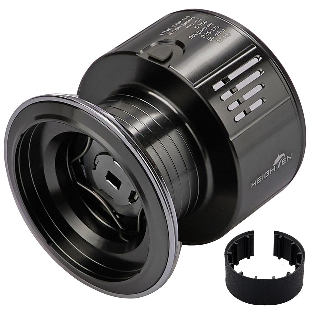 HEIGHTEN Reel Spool Yumeya Type Replacement Spool Compatible with To Gunmetal Silver Stella S-28 #4000 #5000 Stella/Twin