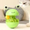 Игрушка-мяч для кошек, медленная кормушка, шарик для лакомства, игрушка-головоломка для кошек, диспенсер, интерактивная игрушка в форме лягушки