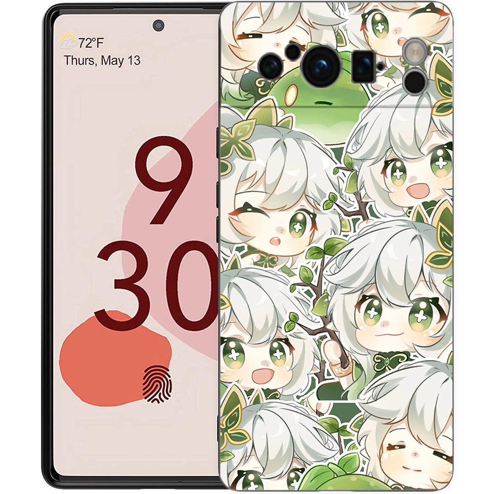 Чехол для телефона Genshin Impact Нахида для Google Pixel 9 8 9A 8A 7 7A 6 Pro XL 6A 5G Черный Мягкая задняя крышка Роскошный TPU чехол