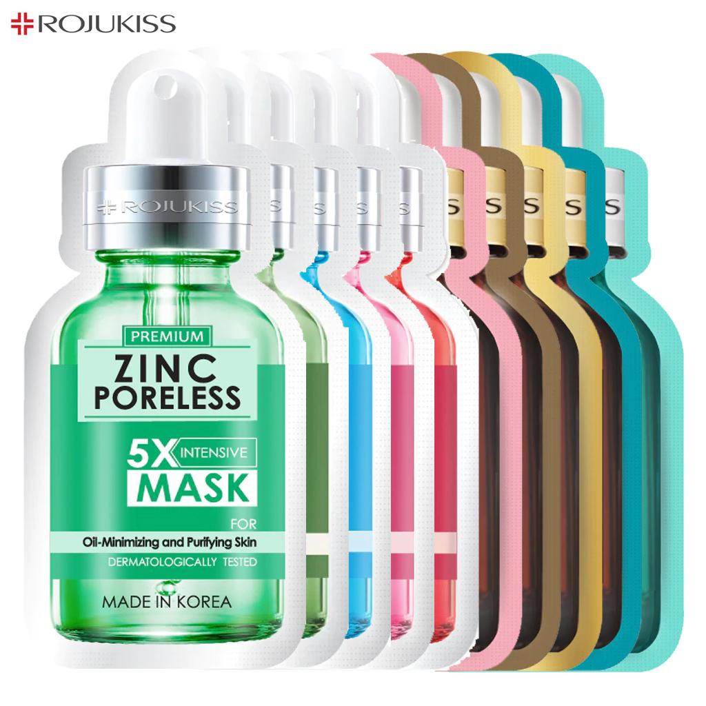 Rojukiss Акне/Укрепляющая/Красная сыворотка/Глута/HYA/Омега/Идеальная/Восстанавливающая/Белая/Цинковая интенсивная маска без пор 5X 25 мл - Thai Skincare
