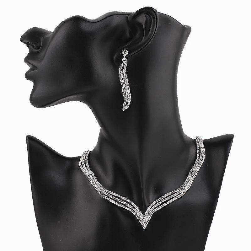 Элегантный свадебный комплект: Цирконовые подвески и серьги для свадьбы