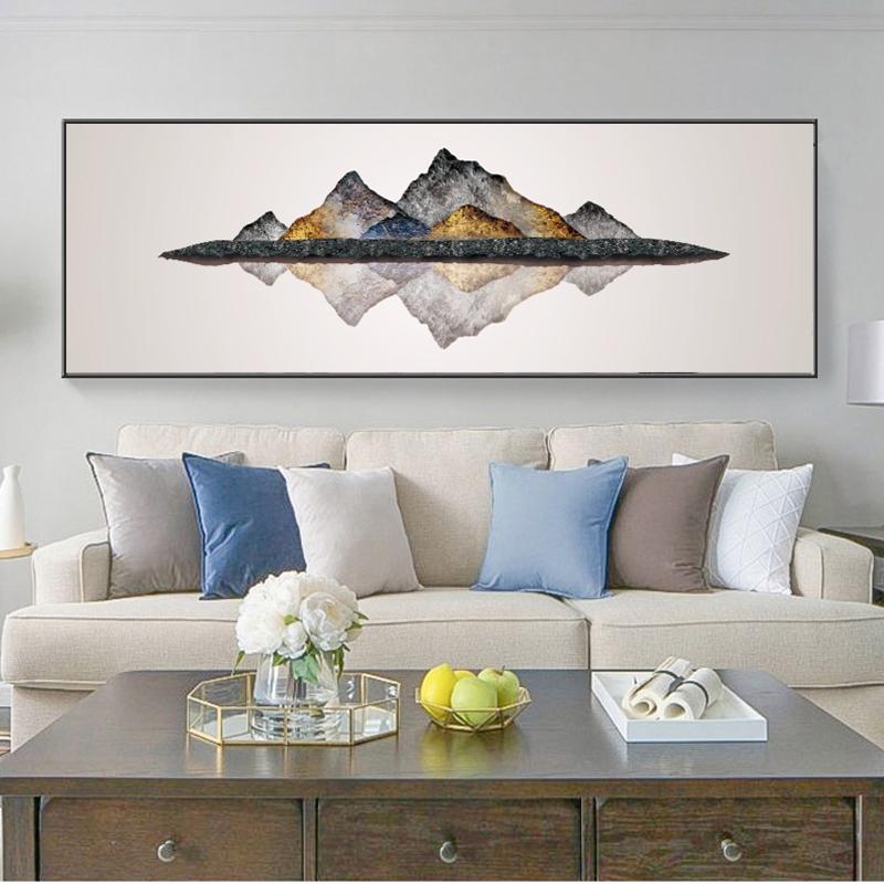 Абстрактное искусство масляной живописи, постеры и принты, настенная живопись на холсте, изверженный камень, горы, фотографии для гостиной, домашний декор