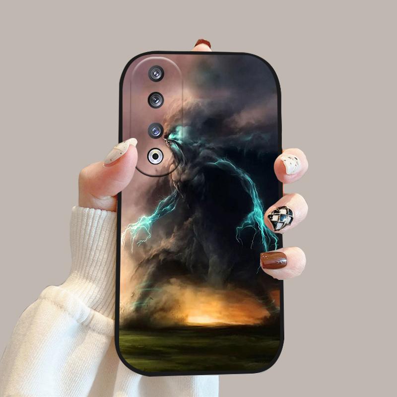 Чехлы для Honor 90 5G REA-AN00 Модный цветной принт Мягкий силикон ТПУ Чехол-бампер для телефона Honor 90 Pro