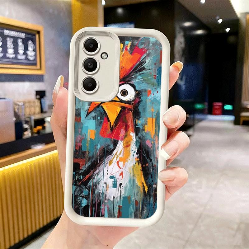 Чехол для телефона Samsung Galaxy S26 S25 Ultra S24 FE Курица Курица Петух Чехол S23 Plus S22 + S21 S20 5G Мягкий Силикон Funda