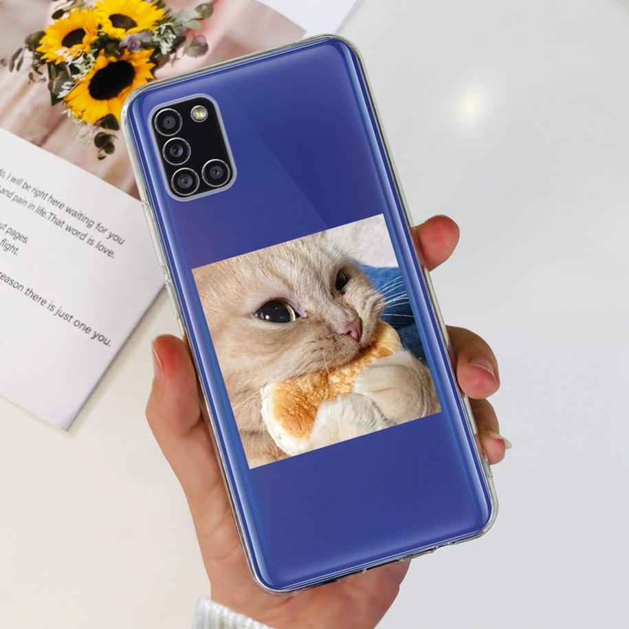 For Samsung A51 Case SM-A515F Flower Cover Fashion Silicone Soft Bumper Clear Funda For Samsung A31 A71 SM-A315F A 51 Phone Case