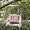 Кормушка для птиц в форме скамейки, многофункциональные товары для домашних животных, подвесная кормушка для птиц на качелях для сада