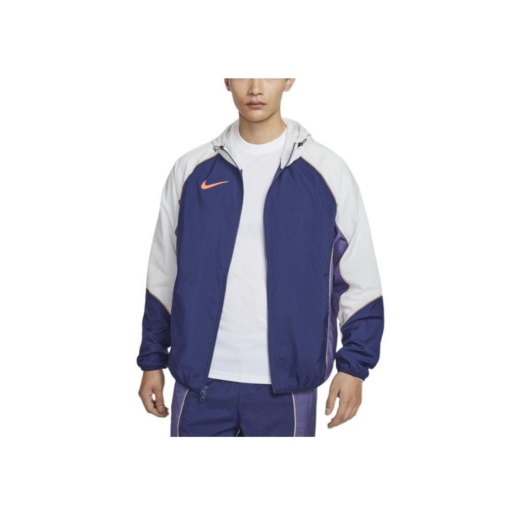 Nike Strike Fashion Удобная универсальная куртка с капюшоном Мужская куртка космически-голубого цвета, пыльно-светло-темно-фиолетово-серого цвета HJ3803-492
