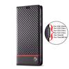 Кожаный чехол из углеродного волокна для Samsung Galaxy S26 S25 S24 S23 Ultra S22 S21 S20 FE S10 Plus Note 20 + Бизнес-кошелек, кардхолдер