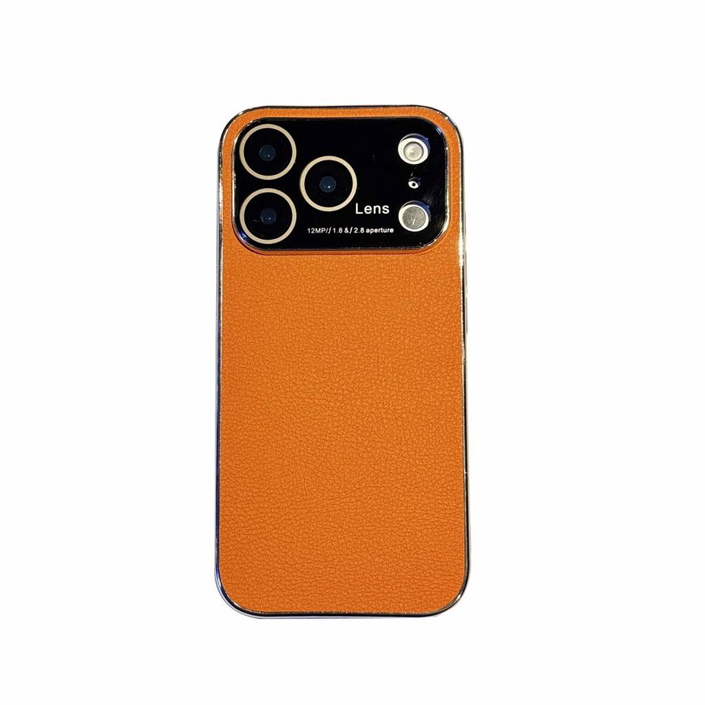 Чехол для мобильного телефона Apple 17pm с новым большим окном с узором личи, гальваническое покрытие для защитного чехла IPhone17air