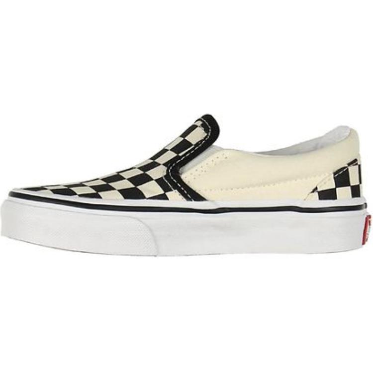 Vans Слипоны Классическая клетка Удобные низкие детские кеды для скейтбординга Детские кроссовки Желтый Черный VN000ZBUEO11