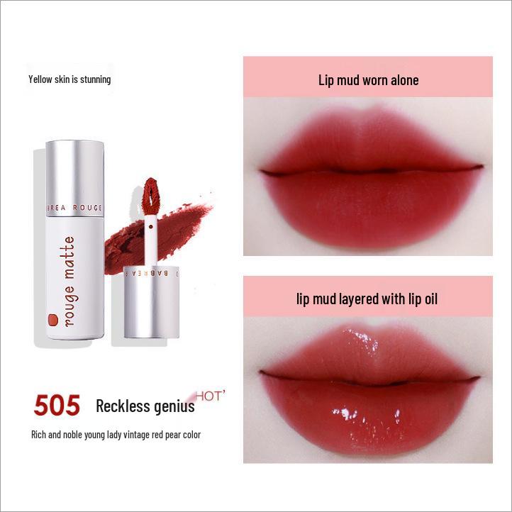 Babella Lip Mud: Пигментированная стойкая матовая бархатная помада для губ и щек.