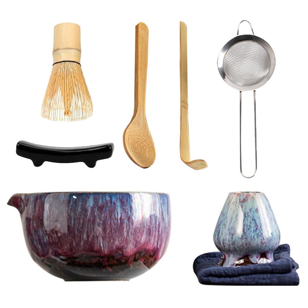 Набор чаша для матча и венчик  Многоразовый набор для чайной церемонии Набор для приготовления японского чая матча кухонная утварь для домашней релаксации