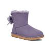 UGG Женские теплые, прочные, двухслойные кожаные ботинки Bailey с круглым носком, короткие, фиолетовые 1127130-LMV
