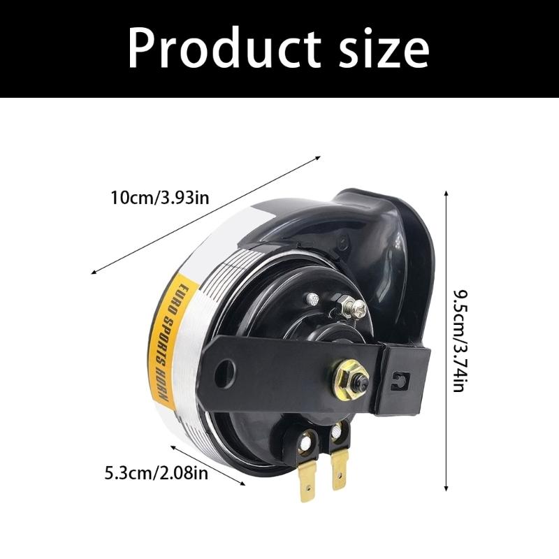 Universal 12V Motorcycle Automotive Horn Metal Build High Frequency Sound Emission Hassle Free Mounting Water Resistant