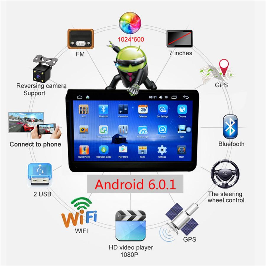 9" Android 6.0 2-DIN 1080P GPS WiFi MP5 VW Плеер