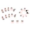 Dark Cat Light Camellia Nail Art 3D Butterfly Wearing Nail Ice Clear Pink Nail Art Nails