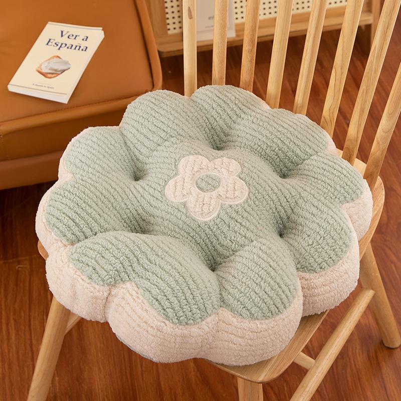 New Solid Color Simple Biscuit Comfortable Cushion Round Waist Protection Cushion Office Seat Square Breathable Cushion Gift