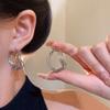 Изогнутые Серебряные Серьги Волна Серьги Популярная Личность Простые Холодный Стиль Неправильный Круг Женские Нишевые Серьги