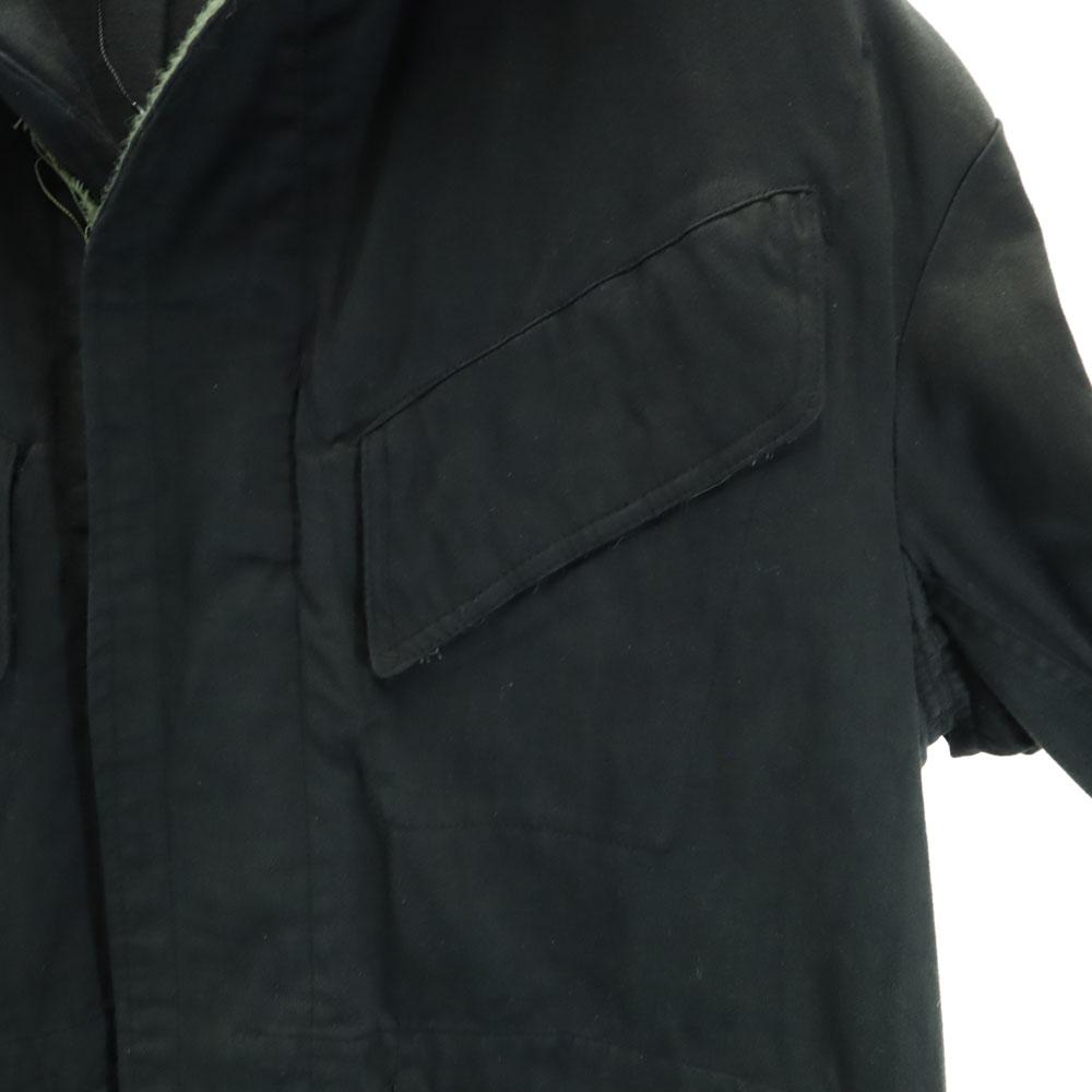 Belgium Army 70s Vintage M-64 Black Dyed Hoodie Field Jacket Men's Used