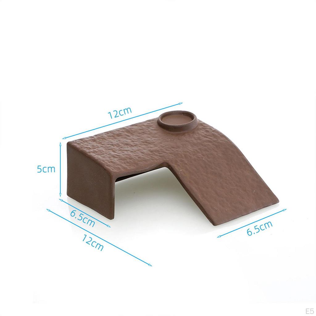 Turtle Basking Platform Climbing Shelf Ceramic Tank Dock Decor Terrace Reptile Hide Cave