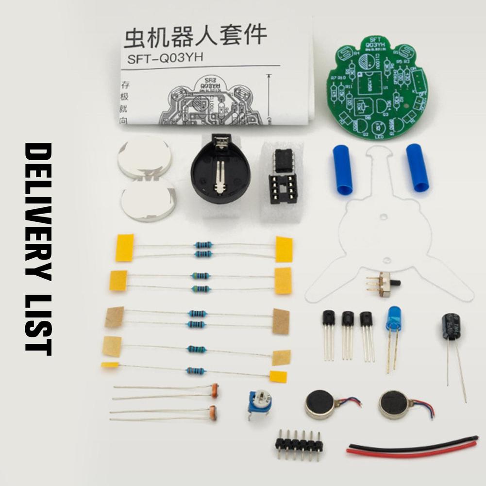 Светодиодный дышащий свет Фоточувствительный датчик Мобильный робот Имитация робота Игрушка Электронная пайка H4S9