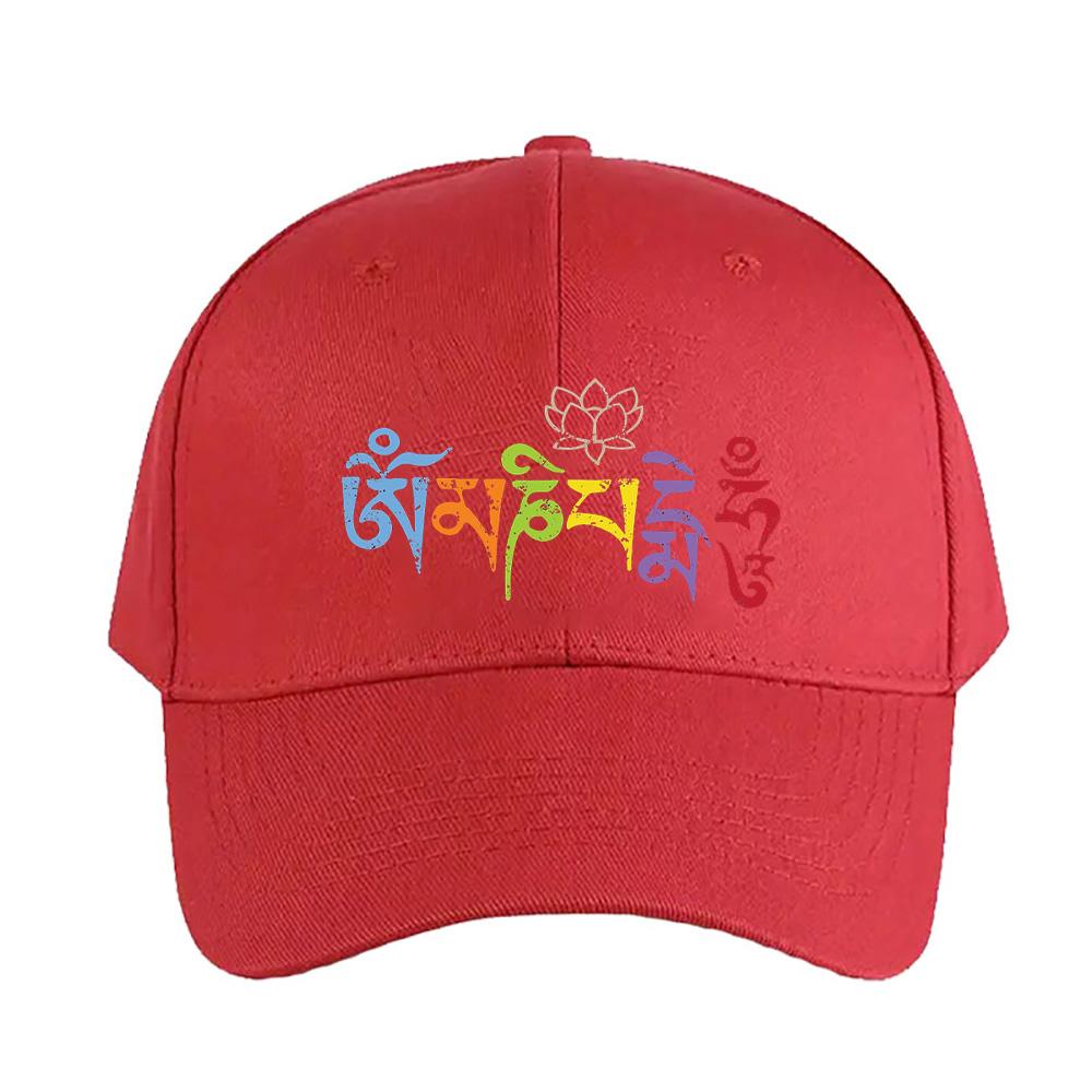 ohm mani padme hum colored Cap summer woman Man Adult Hat Fashion Casual Adjustable Printed Baseball Caps Trucker Cap