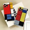 Чехол для телефона Пита Мондриана FUNDA Для IPhone 16 15 14 13 12 11 Plus Pro Max Mini Точное Совпадение Отверстий Пленочные Защитные Покрытия