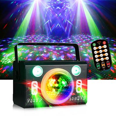Светодиодная диско-вечеринка Magic Ball Lamp RGB Луч Лазер Мини Проекционный Светильник DMX Управление Вращающиеся DJ Огни для Домашней Игры Машины Бара Сцены
