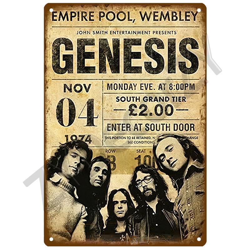 Rock and Roll Metal Sign Band Tin Sign Decorative Plates Vintage Poster Stickers Man Cave Music Home Bar Wall Decor Plaque Art